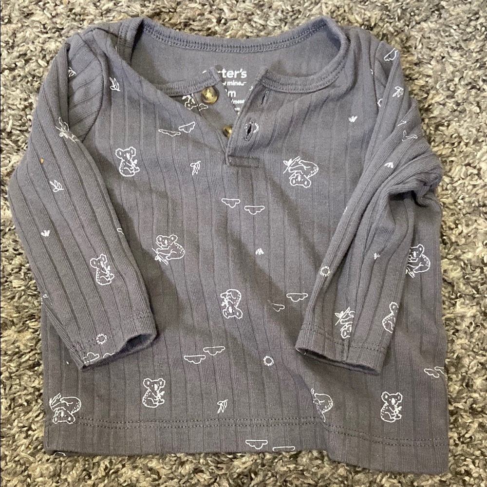Carter's Gray Kids Long Sleeve Shirt